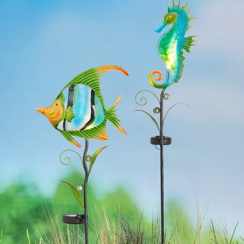 Coastal Sea Creature Solar Lighted Stake