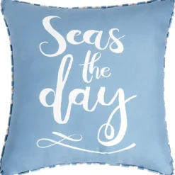 Coastal Stripe Full/Queen or King Comforter Set, Decorative Pillow