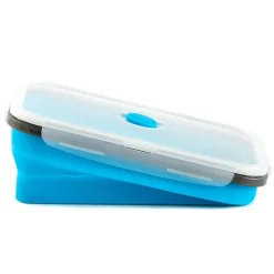 Collapsible Locking Lid Food Storage System Rectangle 8 pc Set