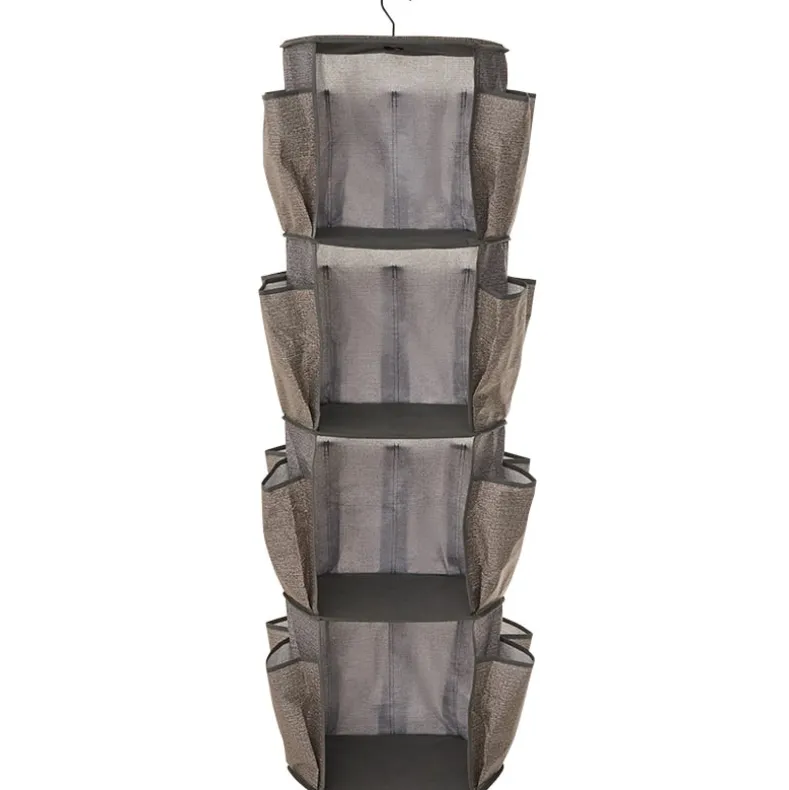 Collapsible Rotating Closet Storage Organizer - 4-Tiers