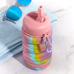 Collapsible Silicone Water Bottle - 17oz. - Outdoor, Hydration, Travel