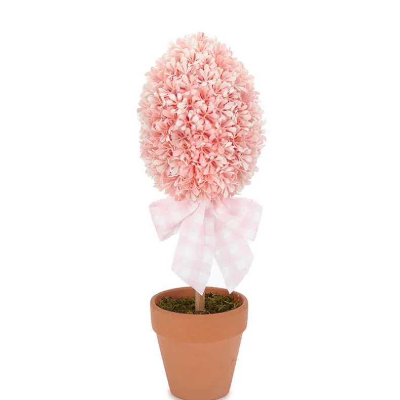 Colorful Faux Boxwood Collection Potted Topiaries