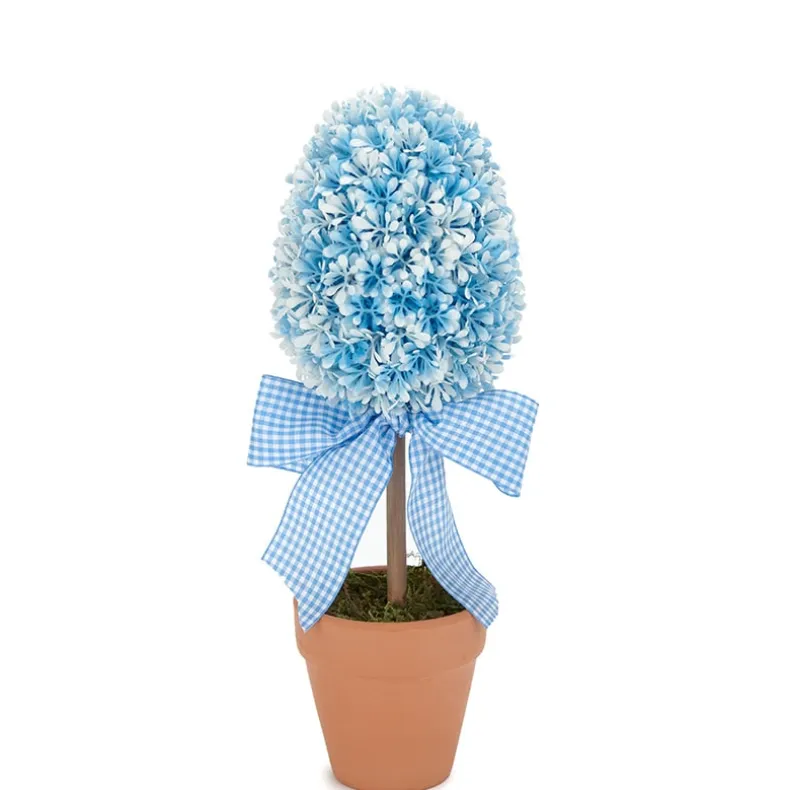 Colorful Faux Boxwood Collection Potted Topiaries