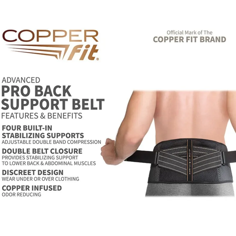 Copper Fit® Advanced Back Pro - Back Support, Unisex with Anti-Odor Fabric