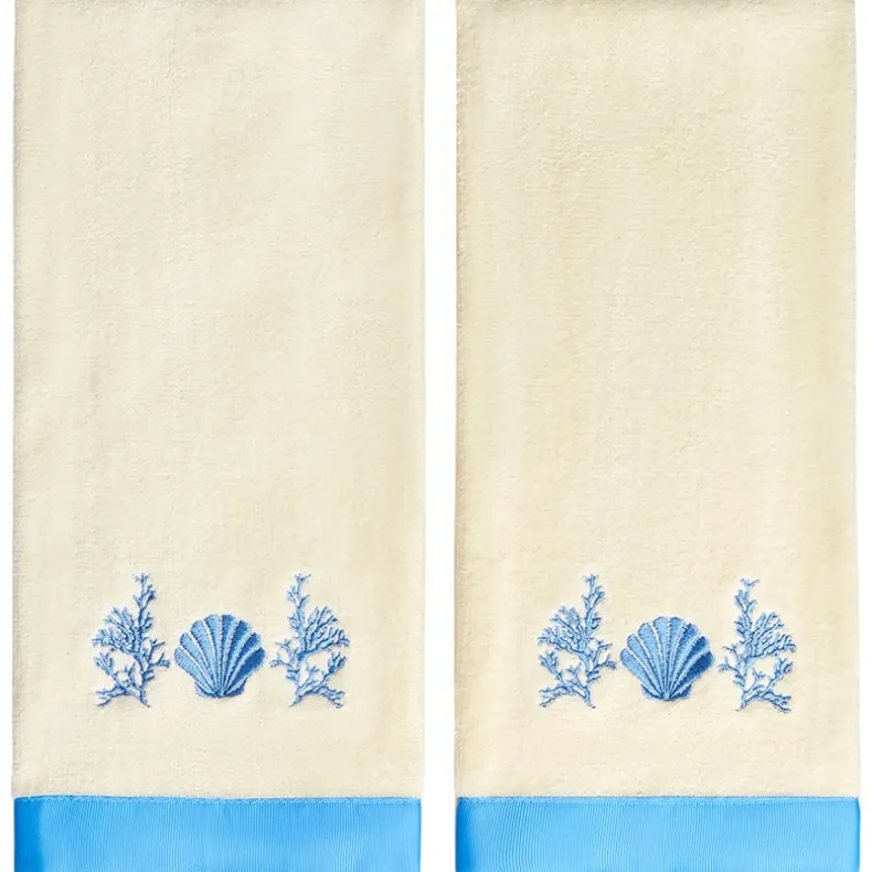 Coral Patch Shower Curtain, Bath Rug, Hand Towels, Valance, or Hooks