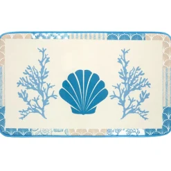 Coral Patch Shower Curtain, Bath Rug, Hand Towels, Valance, or Hooks