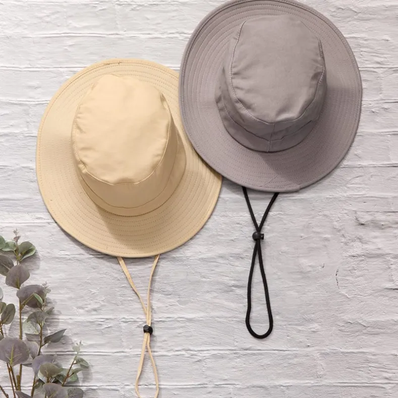 Cotton Bucket Hat with Adjustable Drawstring