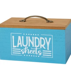 Country Blue Laundry Room - Bag, Lint Bin, Magnets, Sheet Bin, or Wall Sign