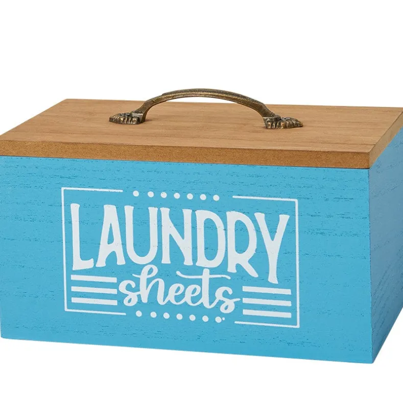Country Blue Laundry Room - Bag, Lint Bin, Magnets, Sheet Bin, or Wall Sign
