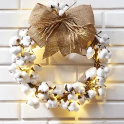 Country Cotton Boll Decor