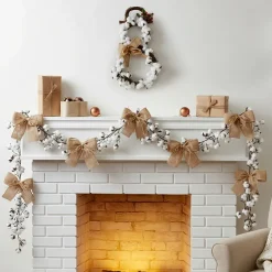 Country Cotton Boll Decor