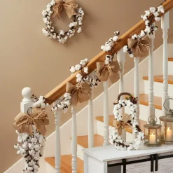 Country Cotton Boll Decor