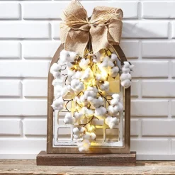 Country Cotton Boll Decor