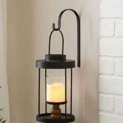 Country Sconce Lantern With LED Candle