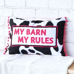 Cowgirl Embroidered Decorative Pillow