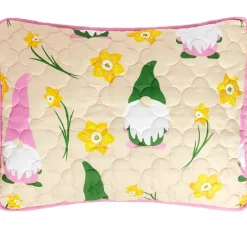 Daffodil Gnomes Full/Queen or King Quilt, Sham, or Decorative Pillow