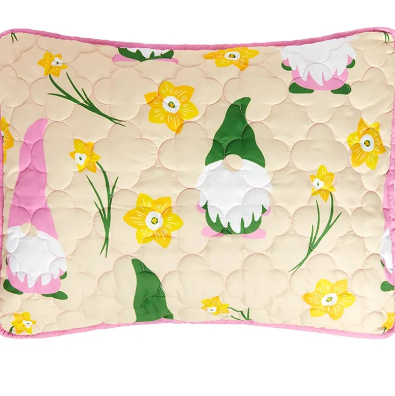 Daffodil Gnomes Full/Queen or King Quilt, Sham, or Decorative Pillow