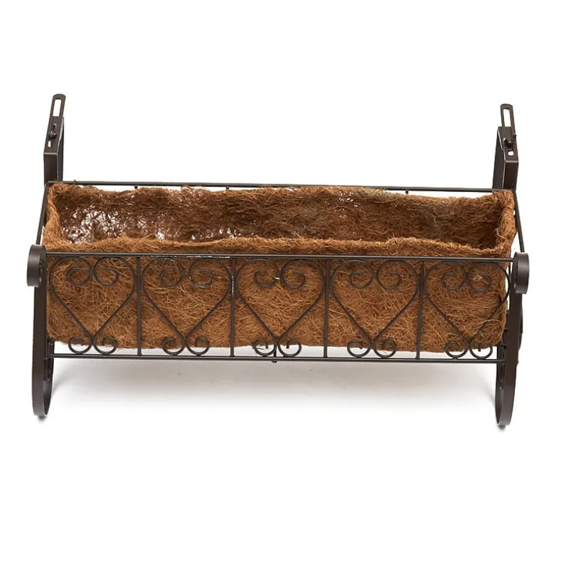 Decorative Fence and Rail Planters for Outdoor Flowers