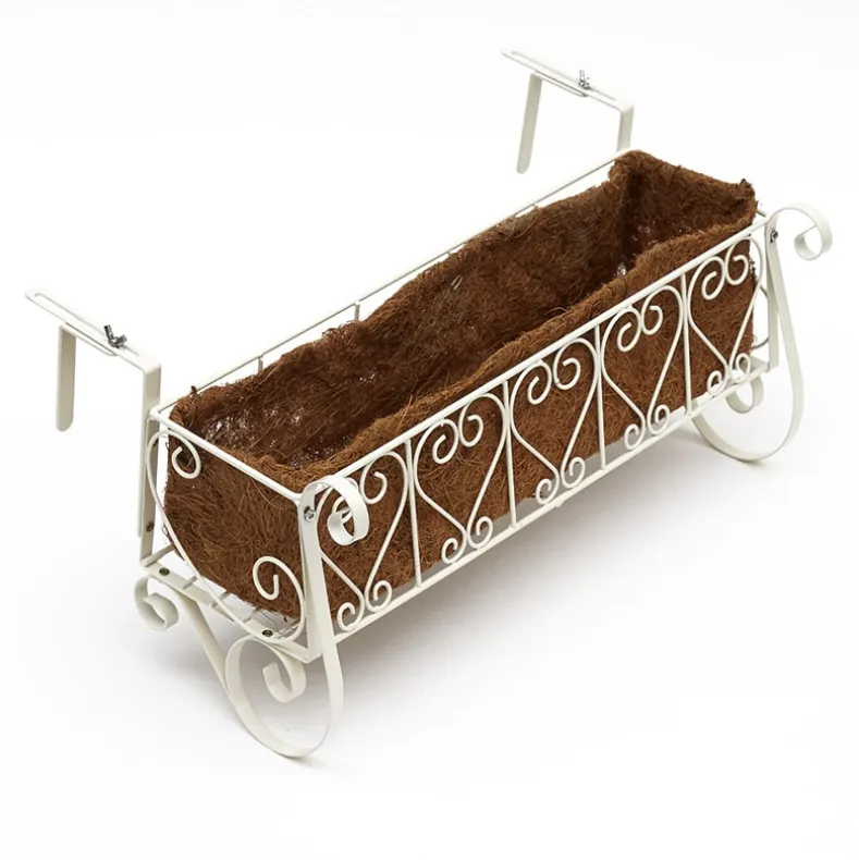 Decorative Fence and Rail Planters for Outdoor Flowers