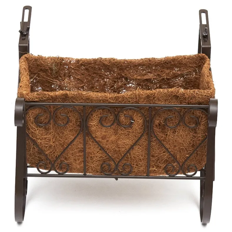 Decorative Fence and Rail Planters for Outdoor Flowers