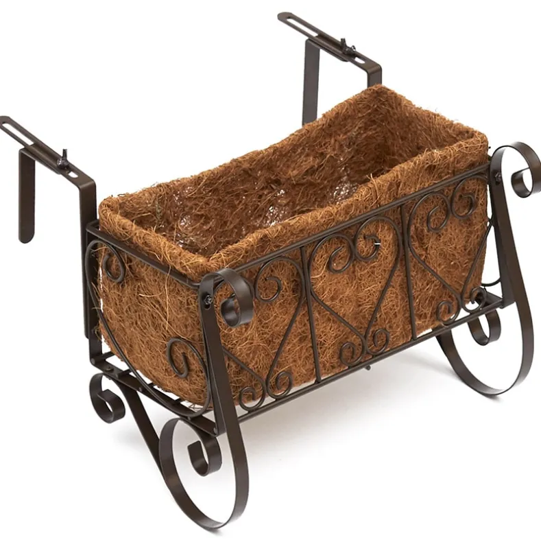 Decorative Fence and Rail Planters for Outdoor Flowers