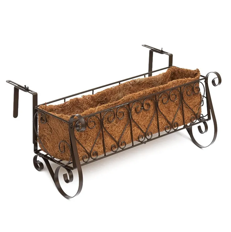 Decorative Fence and Rail Planters for Outdoor Flowers