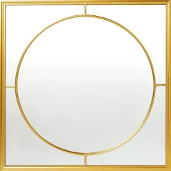 Decorative Flower or Oval Metal Mirrors - Black or Gold