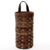 Decorative Grocery Plastic Bag Dispenser - Woven Design