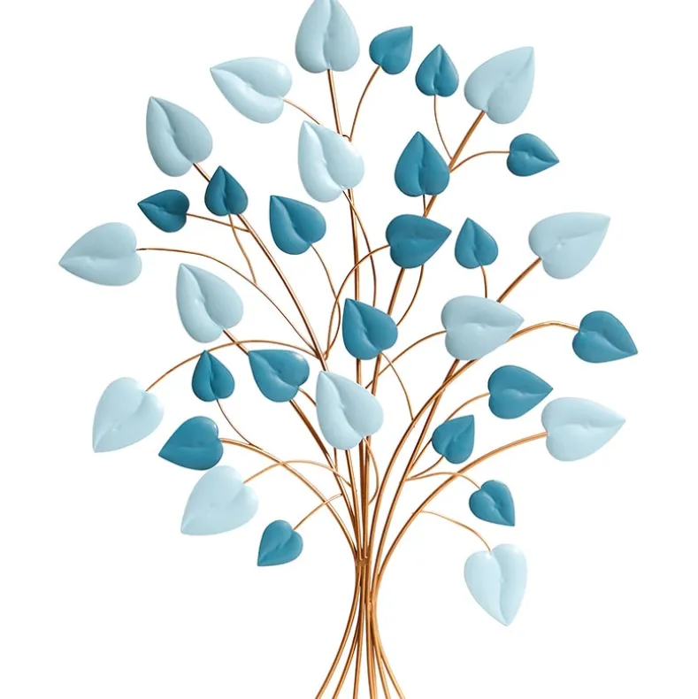 Decorative Metal Wall Tree Décor - Blue/Green, Copper, or Mauve