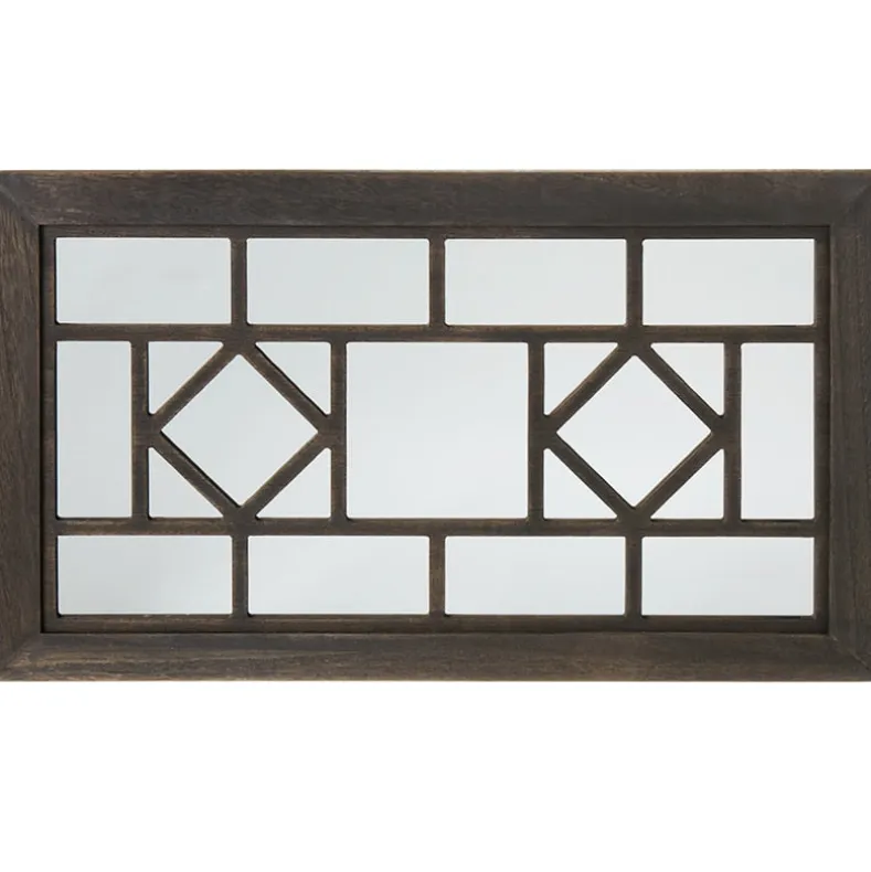 Decorative Wood Rectangular Black Framed Mirror