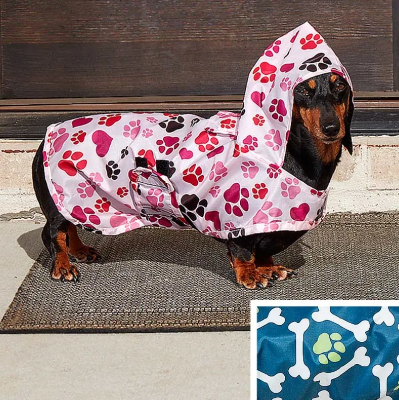 Dog Rain Poncho - Water-Resistant with Secure Belly Strap