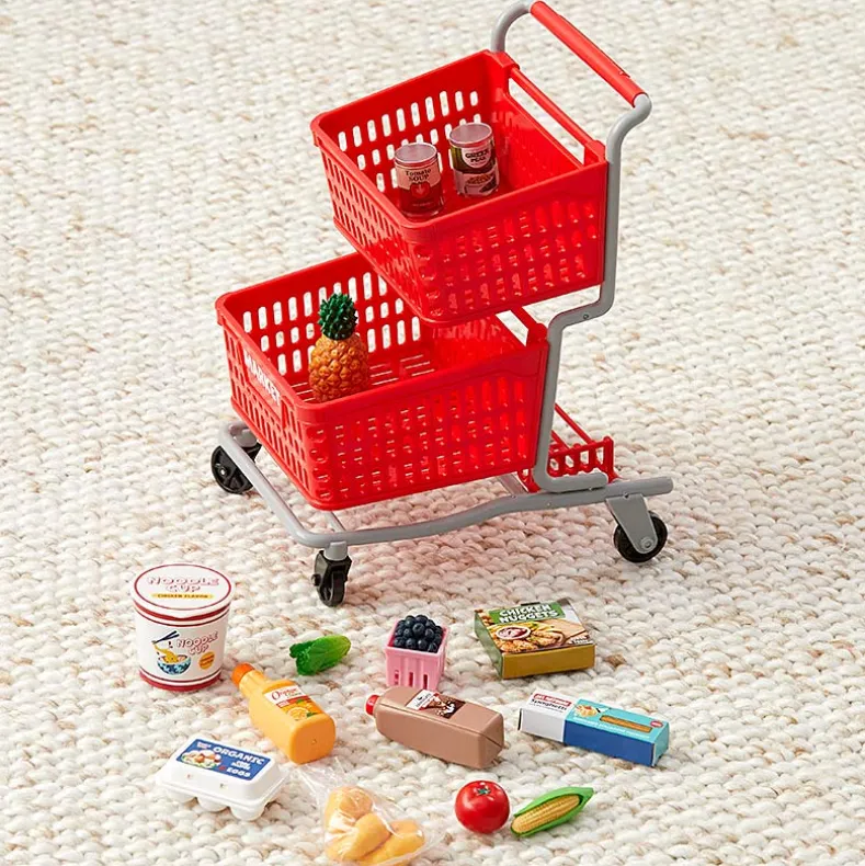 18" Doll Shopping Cart With Food Accessories