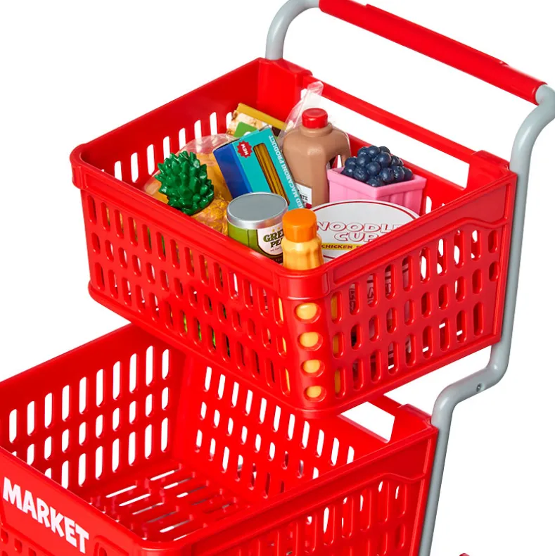 18" Doll Shopping Cart With Food Accessories