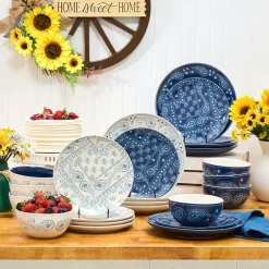 Dolly Parton Stoneware Everyday Paisley 12-Pc Dinnerware Set