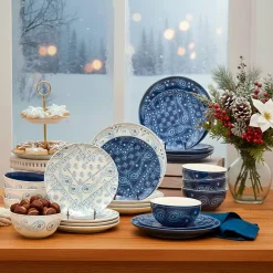 Dolly Parton Stoneware Everyday Paisley 12-Pc Dinnerware Set