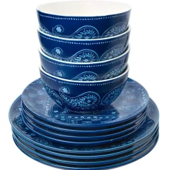 Dolly Parton Stoneware Everyday Paisley 12-Pc Dinnerware Set