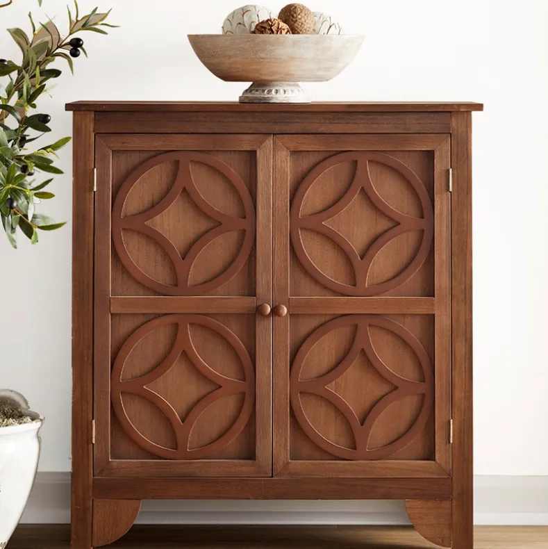 2-Door Cabinet with Circle Design