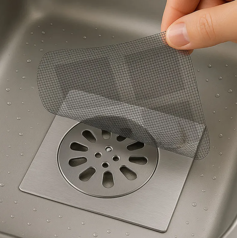 Drain Covers Disposable Adhesive Hair Catcher Round Square Set Of 25