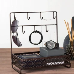 Dresser Top Organizer with Hooks