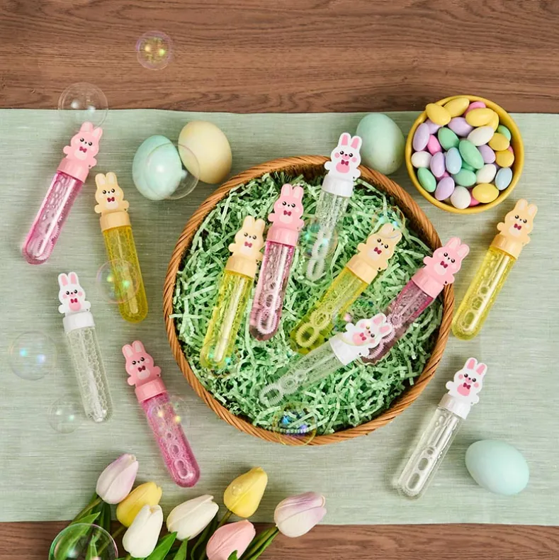Easter Bunny Bubble Wands For Kids Easter Basket Party Favor Set Of 12