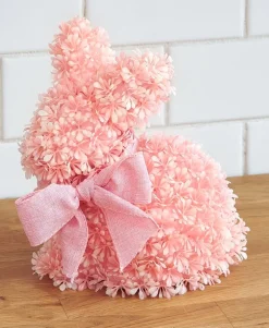 Easter Bunny Flower Figure - Blue, Pink, Or Purple