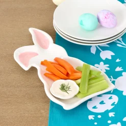 Easter Bunny Tableware, Ceramic Serving Pieces or Table Runner