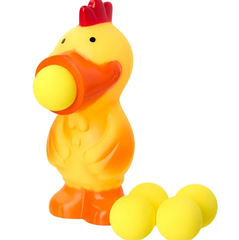 Easter Character Ball Popper Toy With 5 Foam Balls Bunny Or Chicken