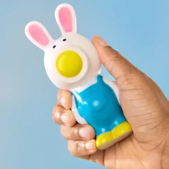 Easter Character Ball Popper Toy With 5 Foam Balls Bunny Or Chicken