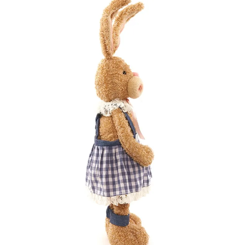 Easter Country Bunnies With Lighted Ears Or Blue Carrot Garland