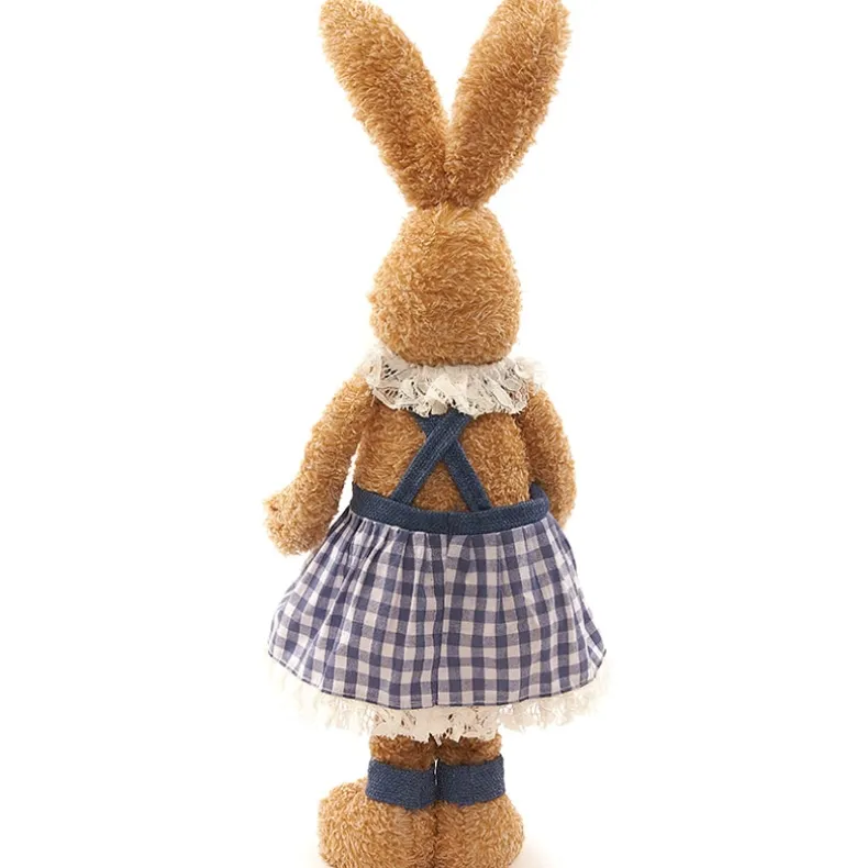 Easter Country Bunnies With Lighted Ears Or Blue Carrot Garland