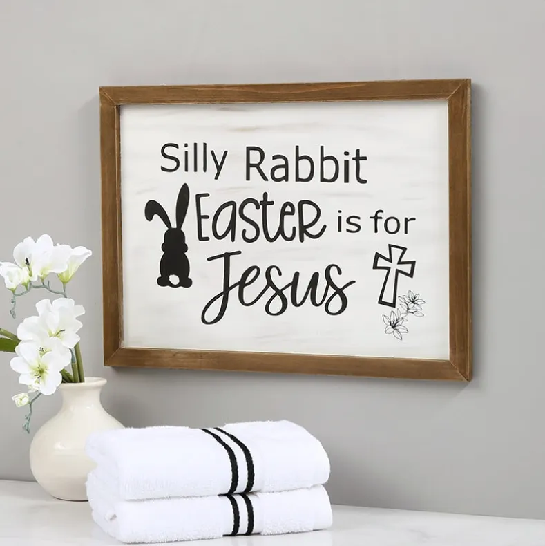 Easter Decor - Silly Rabbit Sign or Tissue Box Cover