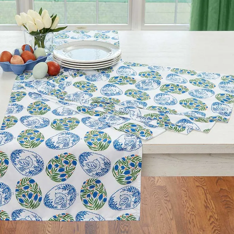 Easter Floral Egg Table Runner or Set of 4 Placemats