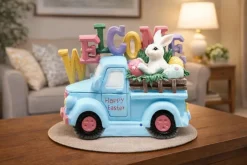 Easter Welcome Truck With Bunny Tabletop Décor