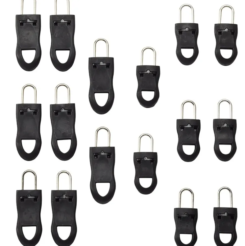 Easy Fix Zipper Pulls Plastic Replacement Sliders Set of 16